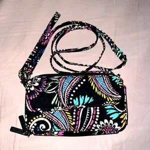 NWOT Vera Bradley All In One Wallet Bandana Swirl Paisley Small Crossbody Bag